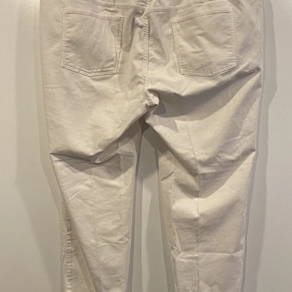 Talbots Signature Stretch Ivory Corduroy Pants Womens Size 22W - Picture 4 of 7